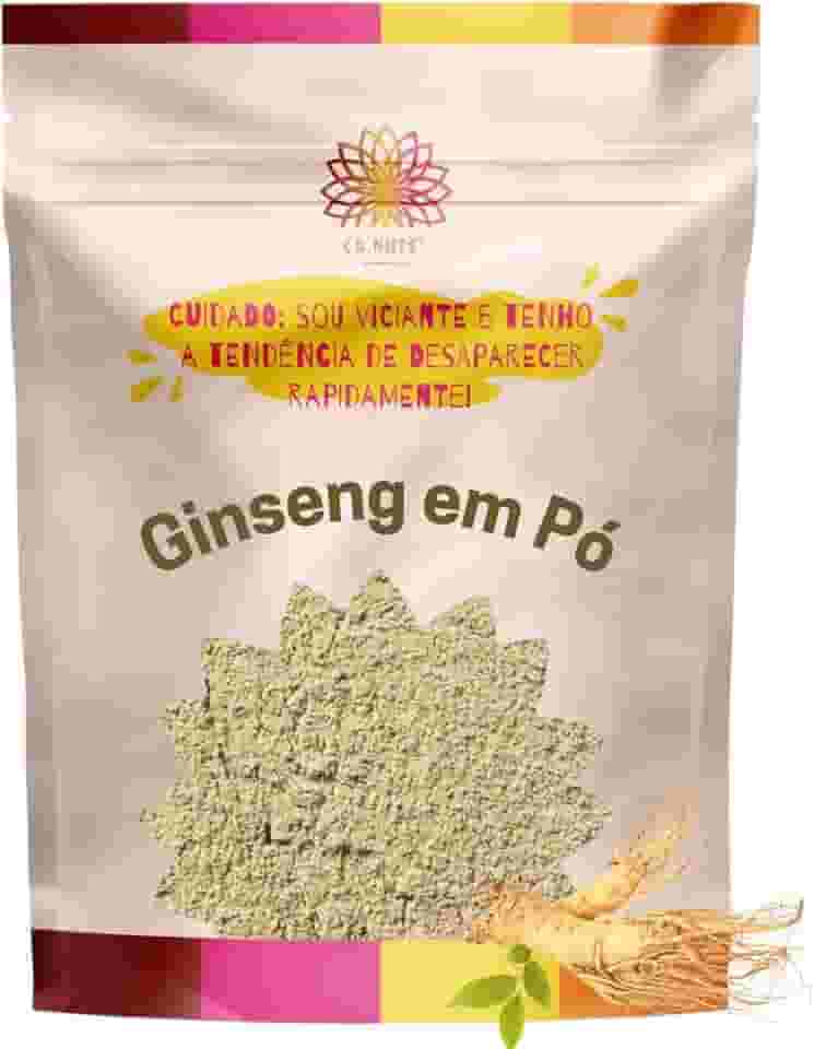 Ginseng em Pó Puro Premium | Importado Suplemento natural Ca.Nuts (500g)
