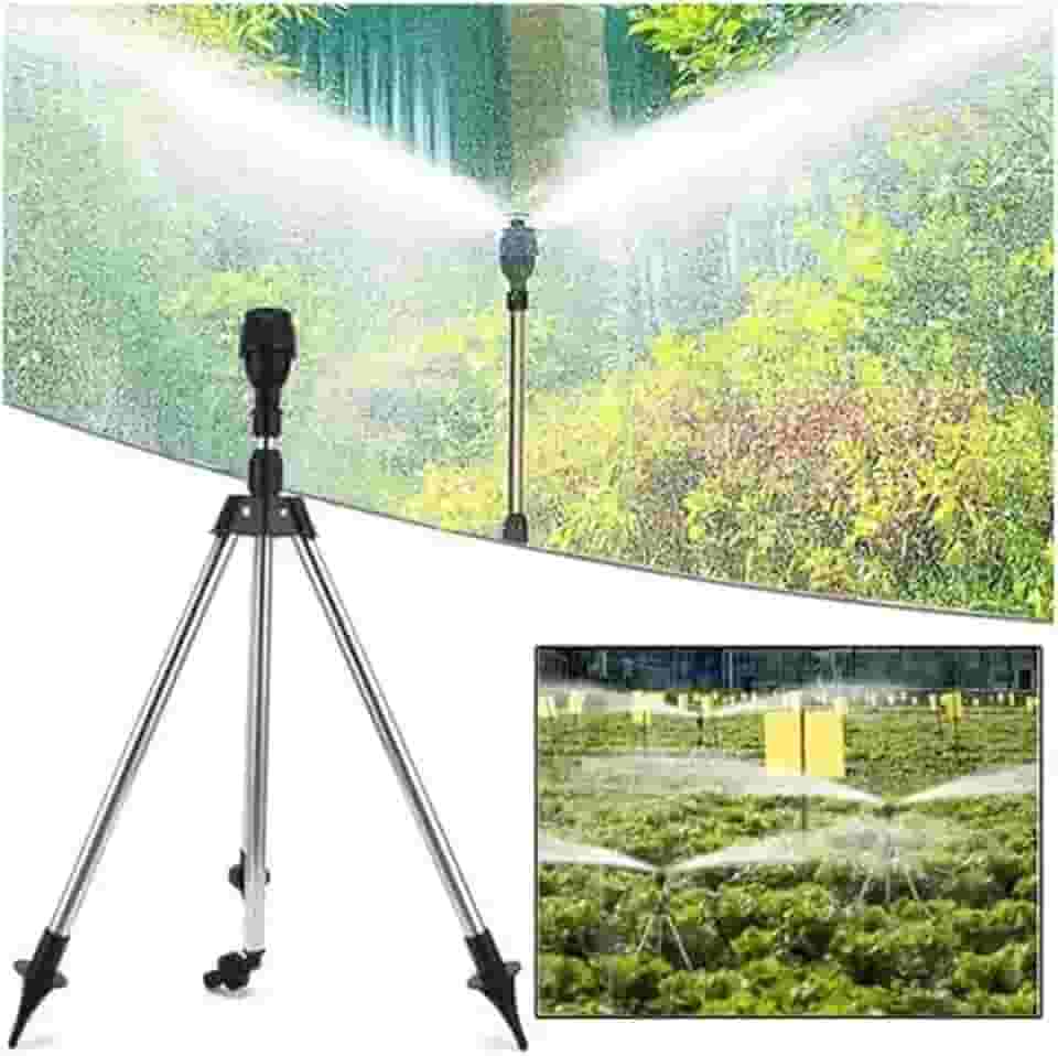 Aspersor De Jardim Giratório Automático Com Tripé De 360