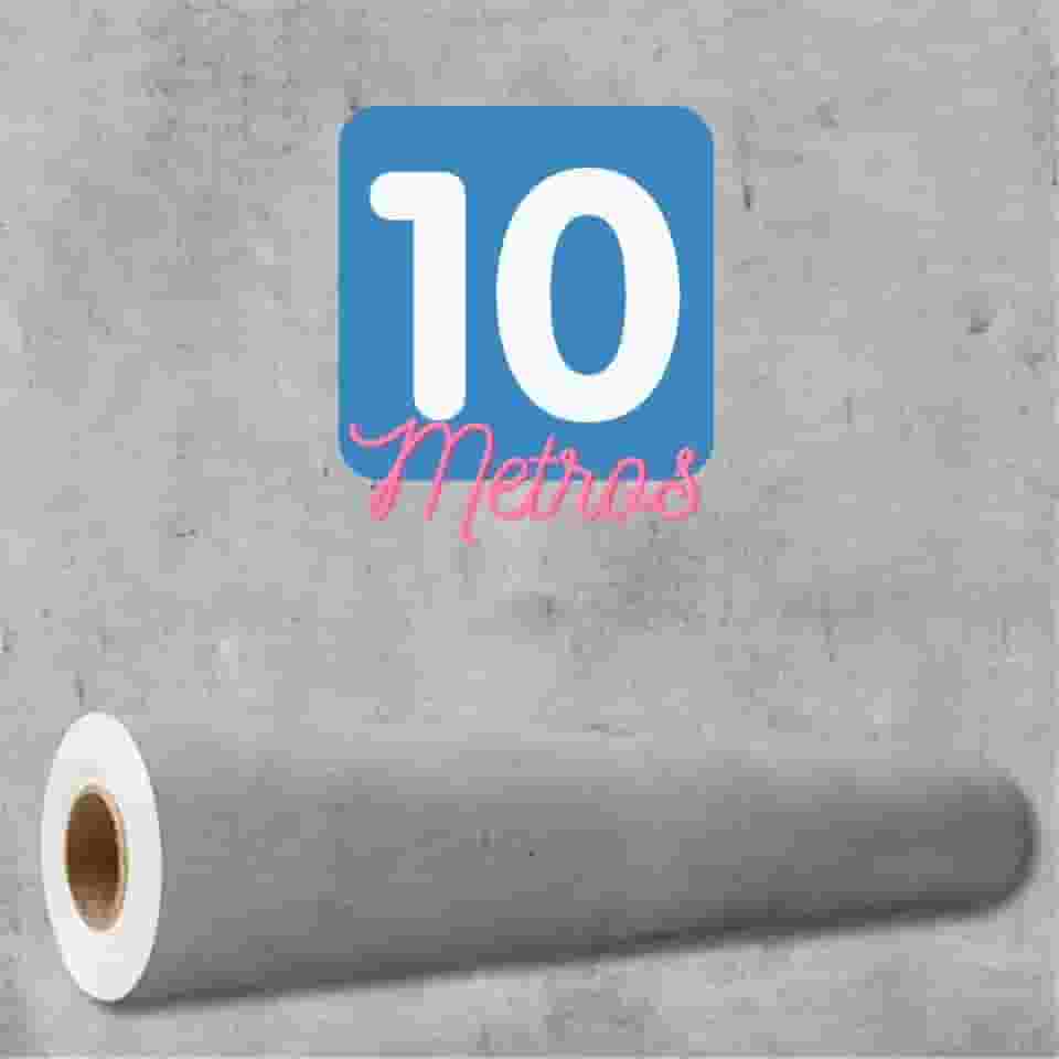 10 metros de Papel de Parede x 0,45 cm para Sala Quarto Escritório Adesivo Autocolante (Cimento Queimado)