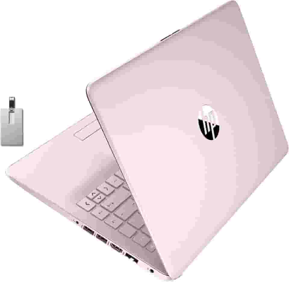 HP Laptop Stream HD premium de 14 polegadas, CPU Intel Celeron N4120, 16 GB de RAM, 64 GB eMMC, webcam, gráficos UHD, Bluetooth, WiFi, HDMI, Office 365 de 1 ano, Win 11s, rosa, cartão USB Hotface de