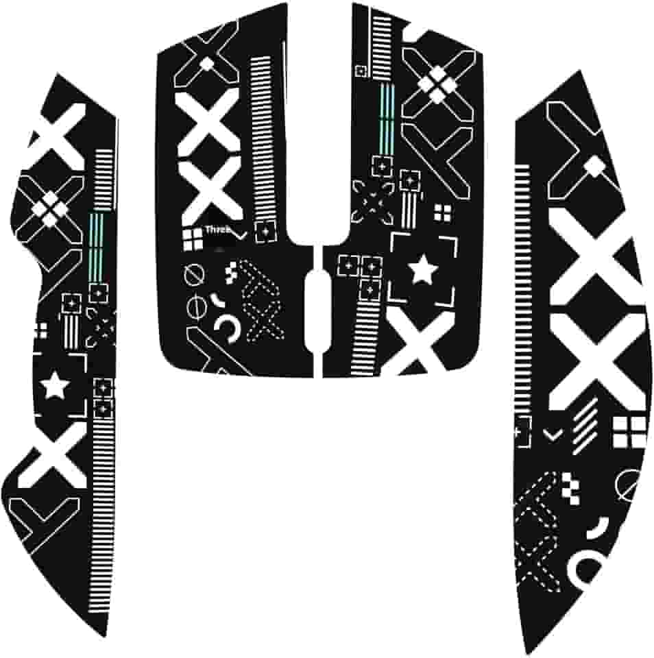 Adesivos para Attack Shark X11 Grip Tape Antiderrapantes para Mouse Gamer, Preto, Material Resistente ao Desgaste, Absorvente de Suor, Proteção Anti-riscos
