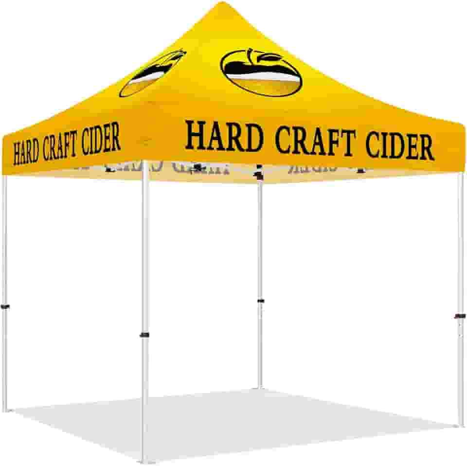 Barraca de cidra dura, tenda de dossel para uso externo resistente 25 x 25 cm, tenda de fornecedor de negócios com tema de cidra de artesanato rígido para mercado pop up e cobertura de publicidade de vinagre