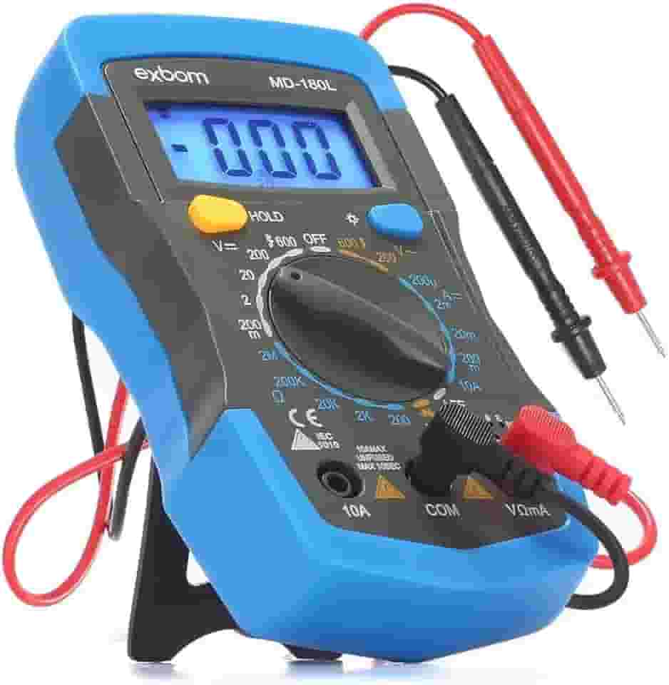 Multímetro Digital Portátil Profissional Corrente Ac + Dc Tensão 200M~600V Bateria 9V Teste Bipe