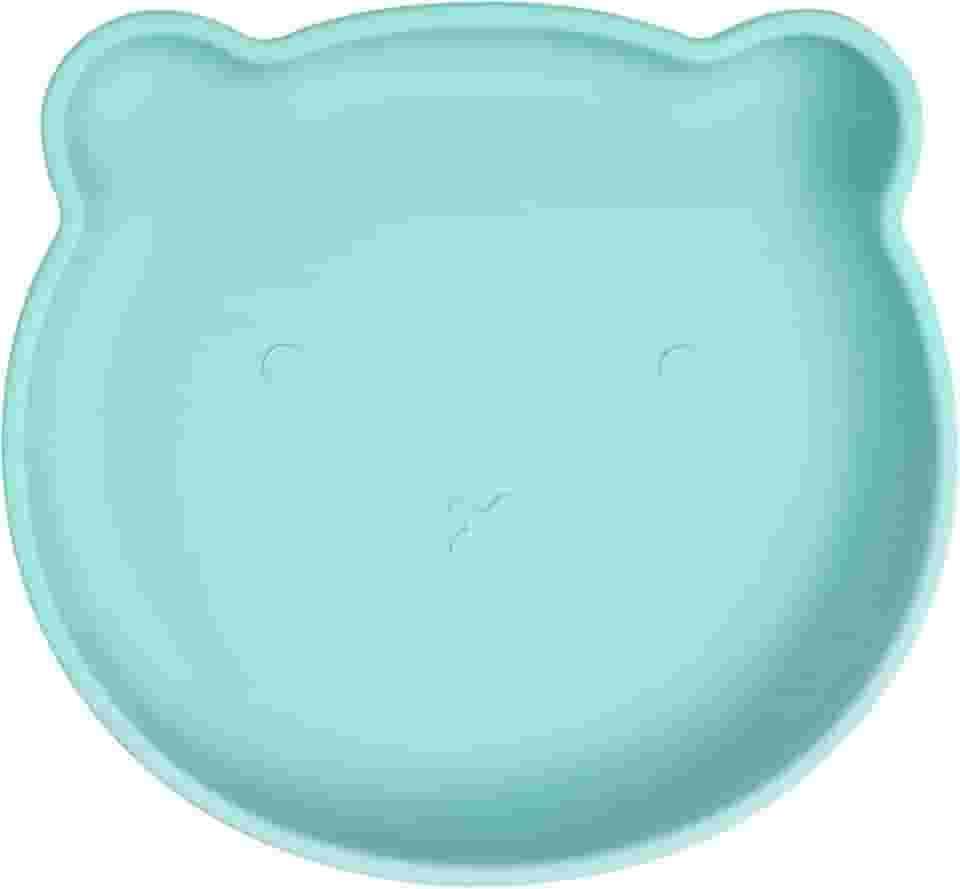 Freso Baby Prato Alimentação de Bebê Introdução Alimentar BLW Infantil Silicone Livre de BPA Atóxico Fácil Higienização Ventosa Alta Sucção Urso Verde