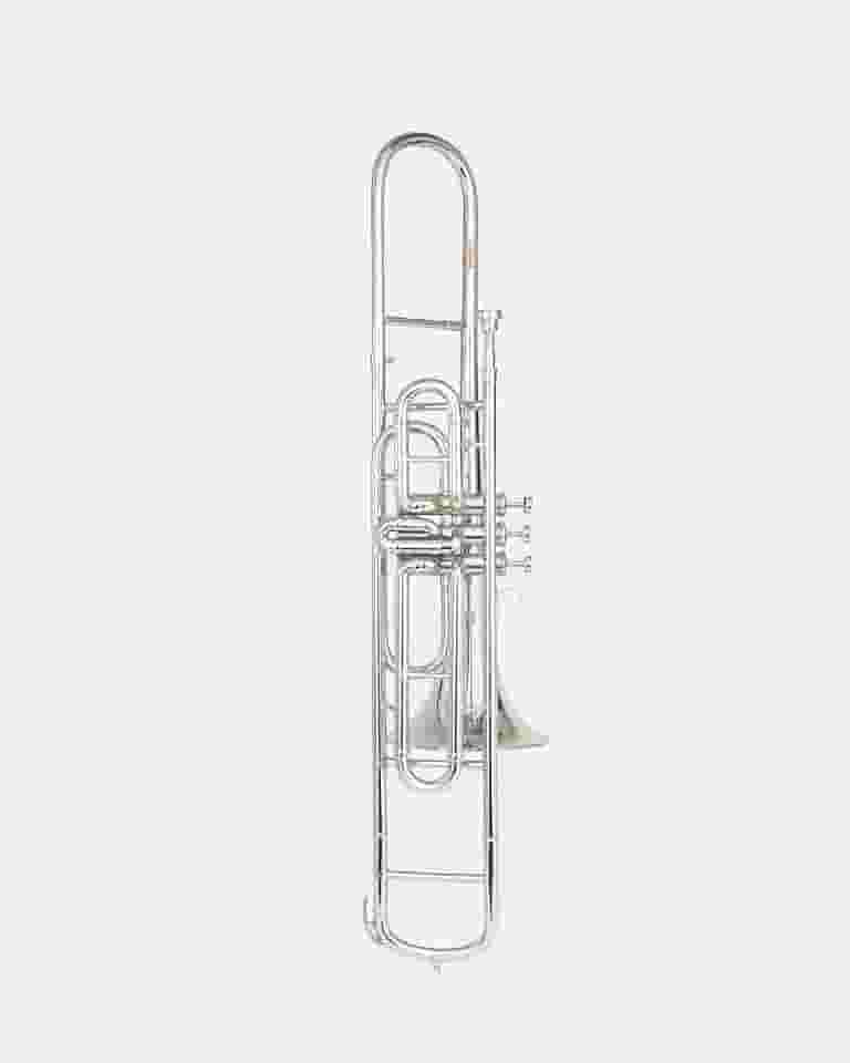 Trombone de 3 válvulas em Bb Pitch – Corpo de latão cromado com bocal e estojo | Trombone de 3 válvulas para estudantes, bandas e profissionais