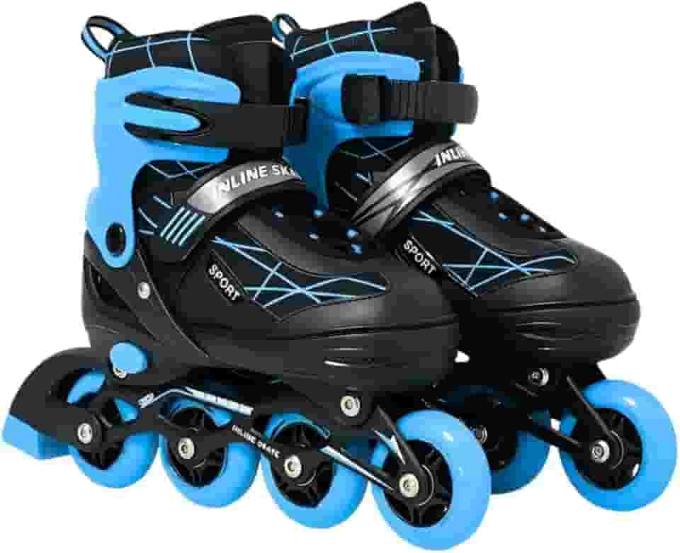 Patins Roller Inline 4 Rodas Ajustável Adulto Rodinha com Led