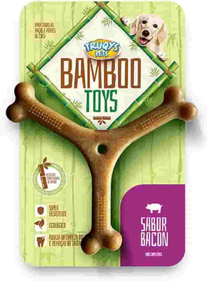Brinquedo para Cachorro, Grande, Brinquedo de Osso Bamboo, Modelo Y, Resistênte e Divertido