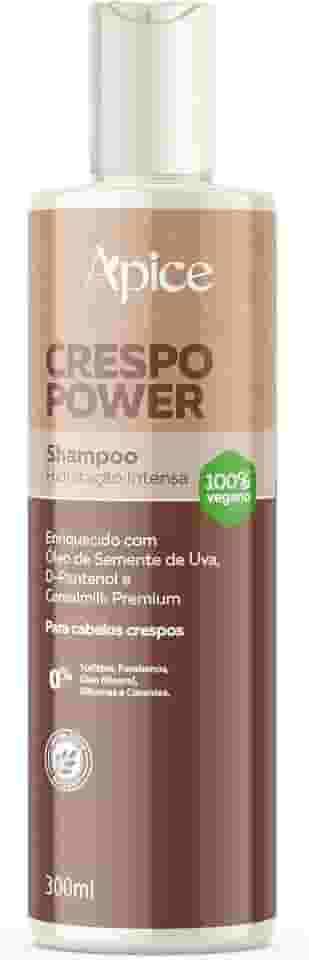 Ápice Shampoo Crespo Power Hidratação Intensa | Limpeza Suave e Nutrição Profunda para Cabelos Crespos | 300ml