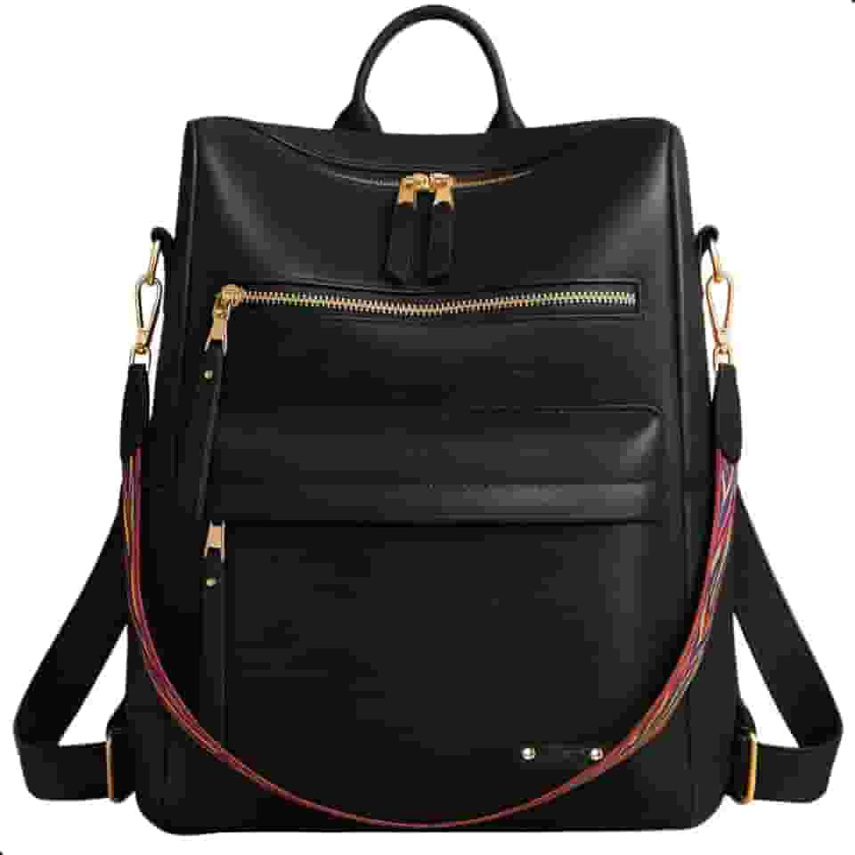 Mochila Bolsa Feminina Estilosa Executiva Alça ajustaveis Casual Perfeita Para Trabalho Dia A Dia Passeio e Faculdade com Conforto e Segurança (Preto)