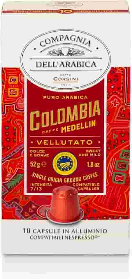 Café em Cápsula Torrado e Moído Colômbia Compagnia Dell'Arabica Caixa 52g 10 Unidades