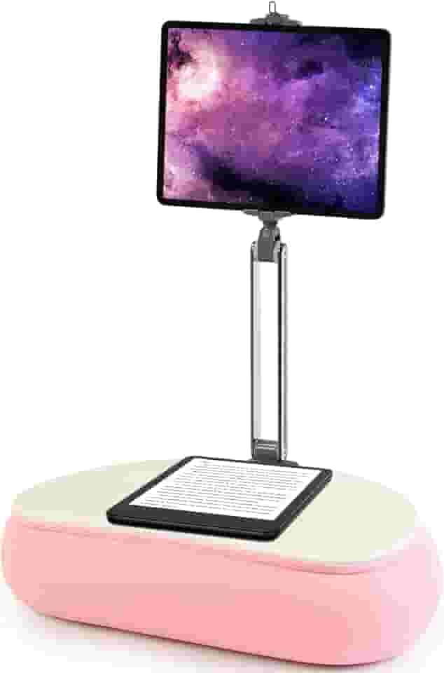 elitehood Suporte Kindle de 45,7 cm para leitura na cama, almofada ajustável para tablet, suporte de travesseiro Kindle macio para cama, compatível com celular de 6 a 13 polegadas, iPhone, iPad Pro