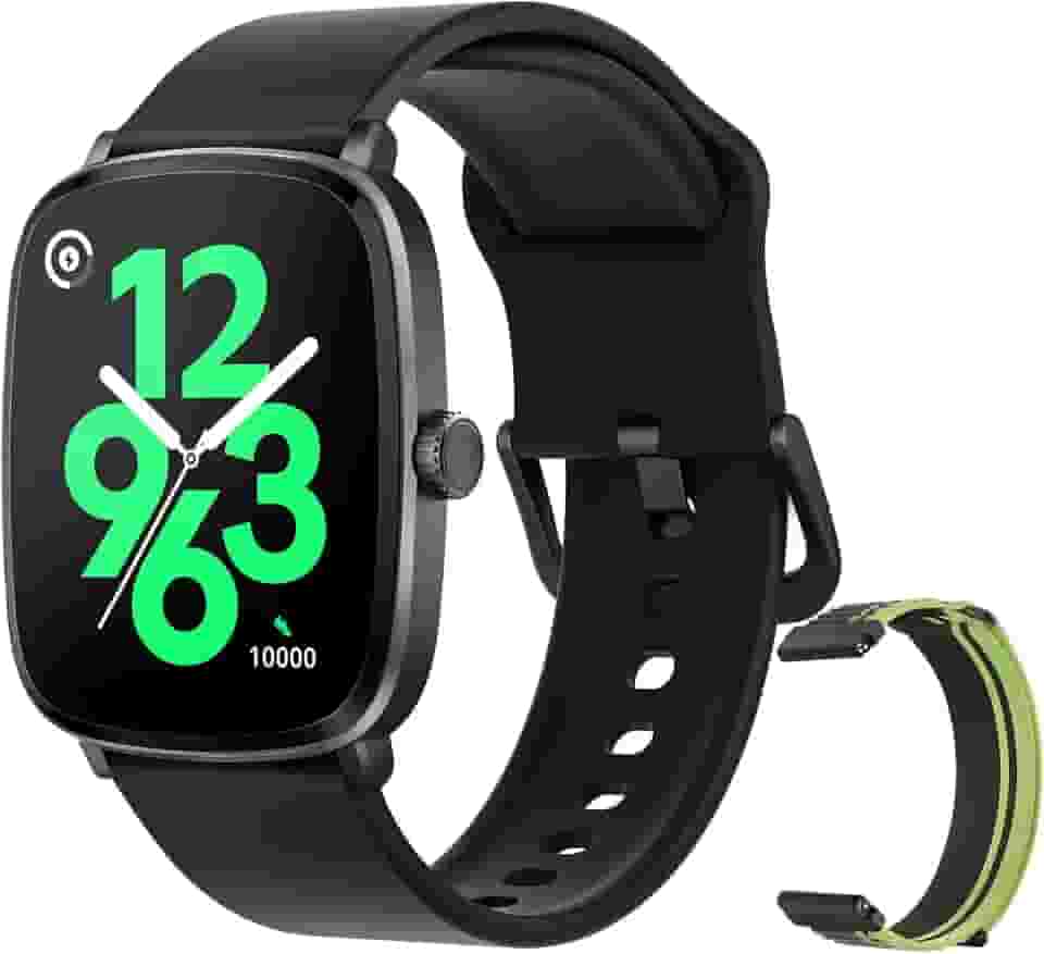 HAYLOU RS5 Smartwatch,2.01'AMOLED Display Bluetooth Telefone Chamada Relógio Inteligente para Homens e Mulheres,Duas Alças,Assistente de Voz,IP68