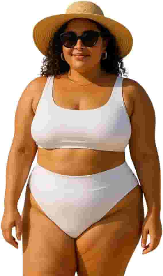 Biquini Plus Size Com Amarração Nas Costas E Cintura Alta