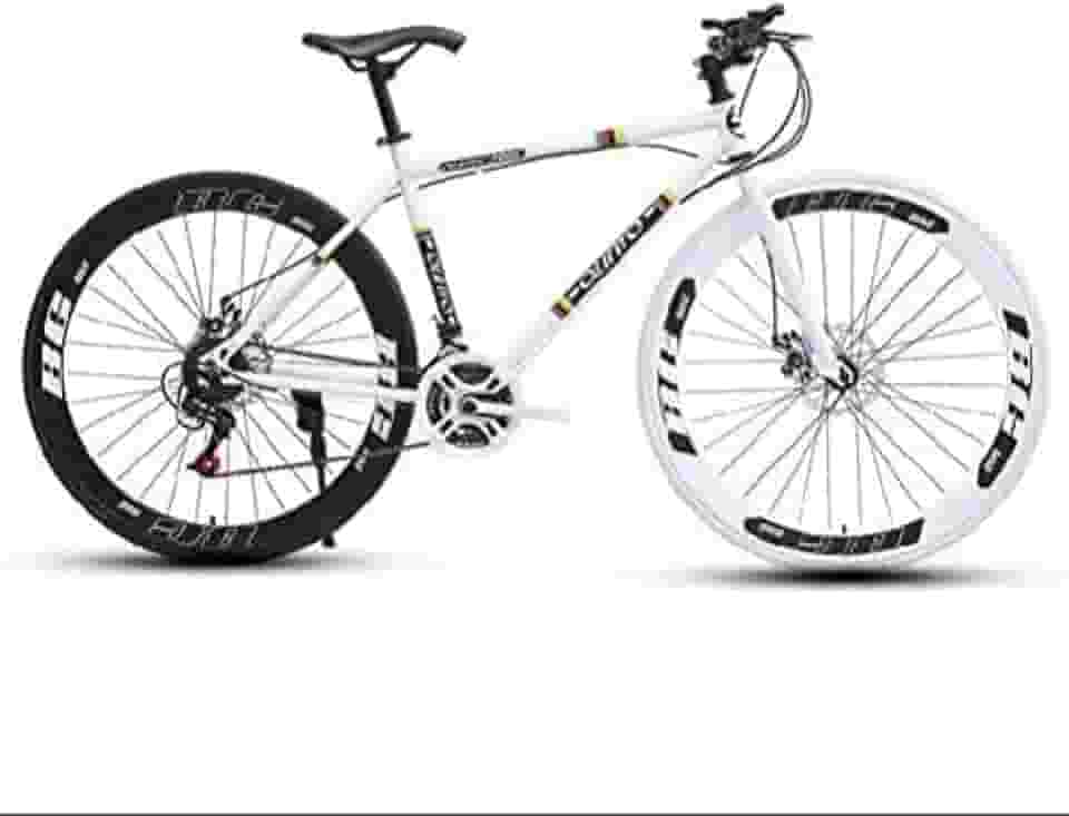 Bicicleta De Estrada Masculina E Feminina, Bicicletas De Estrada Para Adultos Com Estrutura De Aço Carbono De 24 Velocidades E 26 Polegadas, Corrida De Ciclismo Com Freio A Disco Duplo, Bicicleta