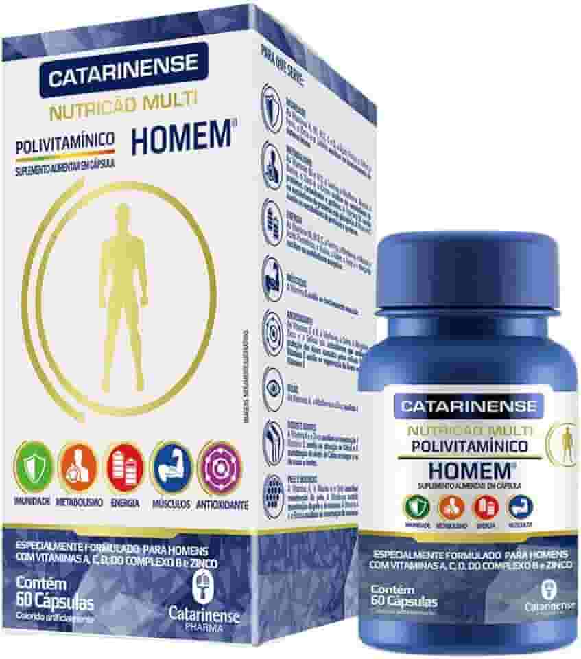 Polivitamínico A-Z Homem - 60 Cápsulas - Catarinense