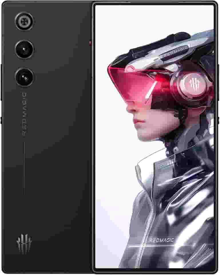 REDMAGIC 10 Air 120Hz Telefone para jogos, 5G Android Smartphone, 12GB RAM+256GB ROM, Snapdragon 8 Gen 3, 6.8" AMOLED Tela cheia, FHD+, 50MP Câmera, Dual-Sim, Celular desbloqueado Preto