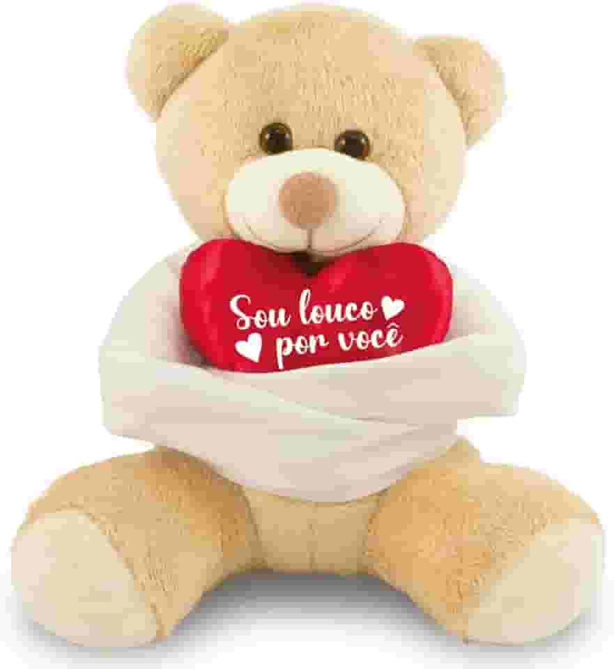 Ursinho de Pelúcia Louco Por Você 20cm Anti-alérgico