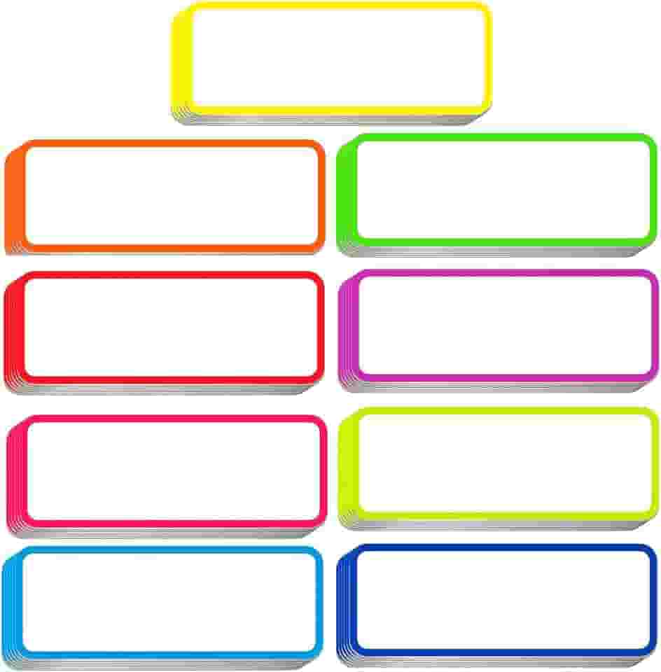 54 etiquetas magnéticas apagáveis a seco etiquetas de nome coloridas flexíveis reutilizáveis etiquetas magnéticas para quadro branco geladeira armário tamanho 8 x 3 cm por M.MEMO