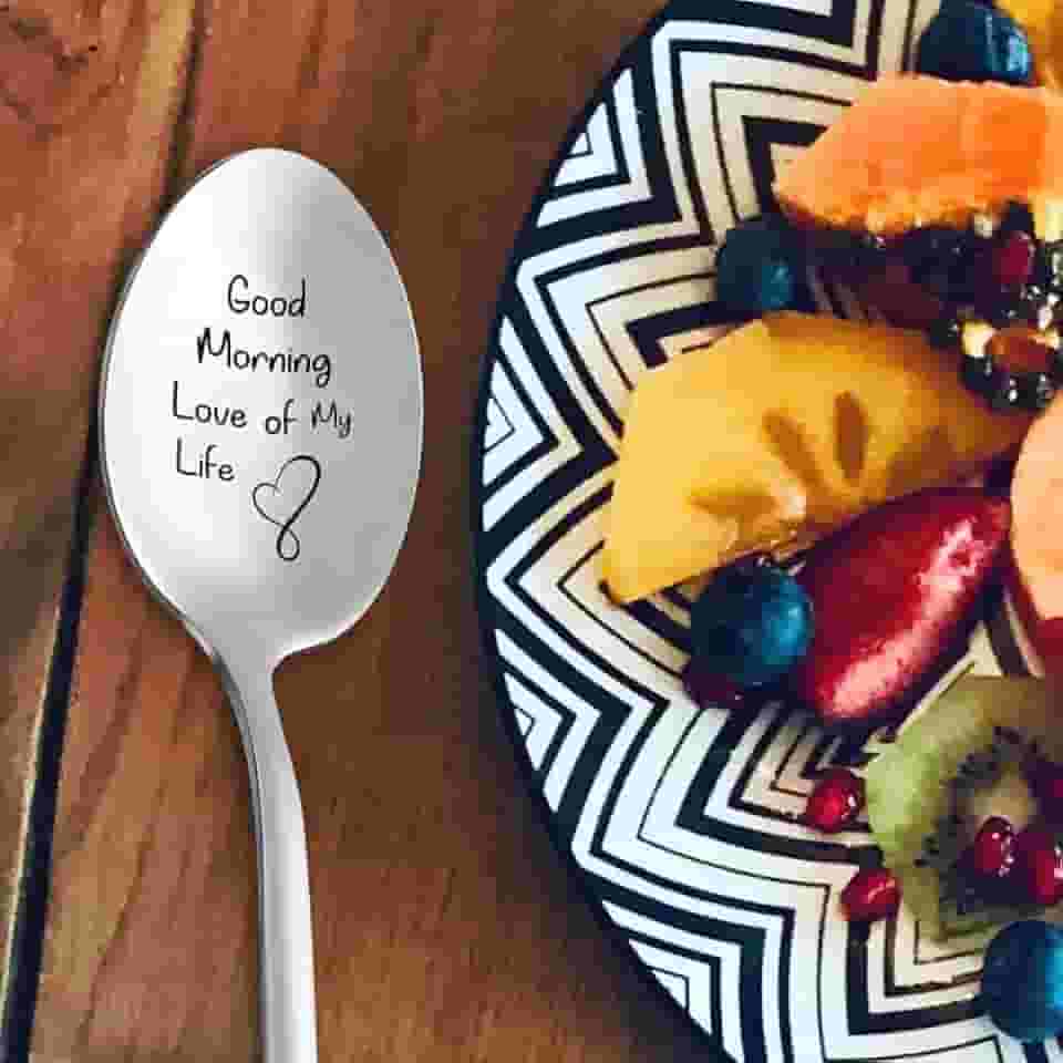 Presente de aniversário para marido, namorado, esposa, namorada, bom dia, amor da minha vida, café, chá, sorvete, colher para ele, presentes de Dia dos Namorados, para BF GF, colheres de chá, colher