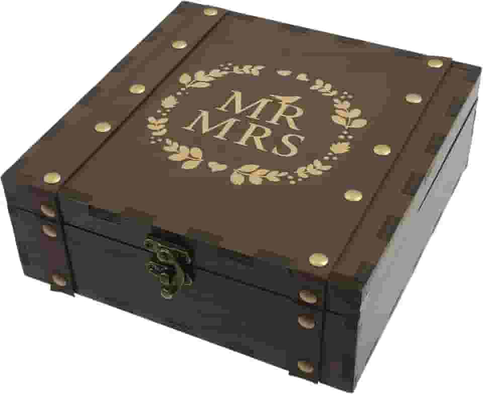 Caixa de lembrança de bebê de madeira, caixa de memória com tampa para memórias preciosas, caixa de armazenamento de lembrança de bebê para recém-nascidos, meninas e meninos, presente de chá