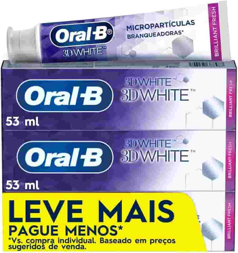Oral-B Pasta de Dente 3D White Brilliant Fresh, 3 Unidades de 70 g