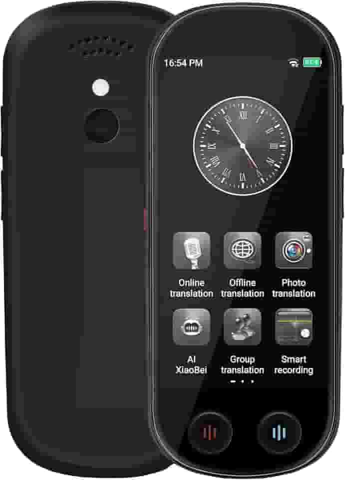 Dispositivo tradutor - Tradutor de idioma Ai em tempo real atualizado com mais de 150 idiomas, dispositivo de tradução bidirecional instantânea, tradução de entrada de foto de gravação offline para