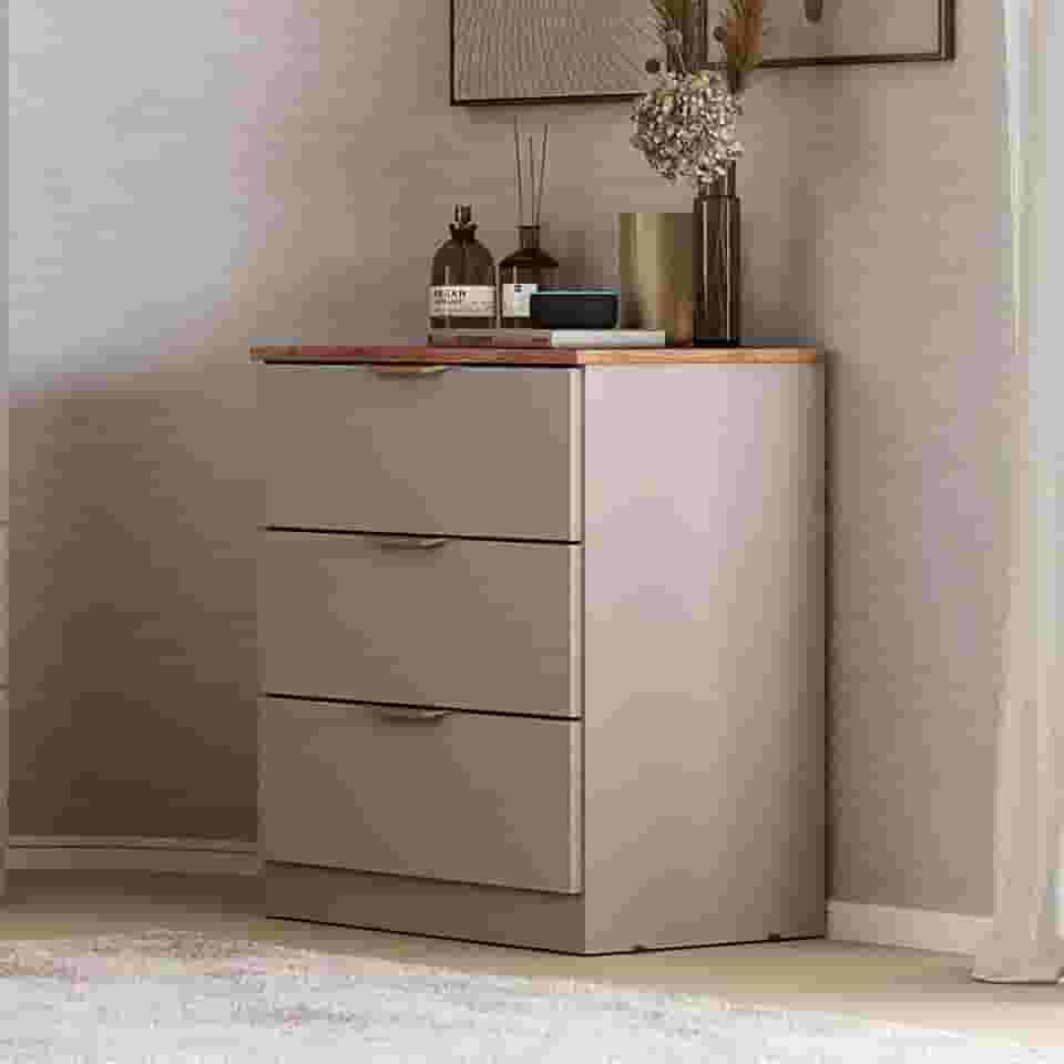 Cômoda Milan 3 Gavetas Carraro Avelã