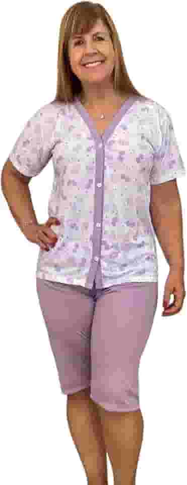 Pijama Feminino Adulto Pescador Aberto 2 Peças