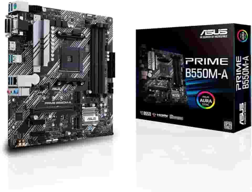 Placa Mãe Asus PRIME B550M-A (AM4/DDR4/VGA/DVI-D/HDMI/M.2/USB3.2)
