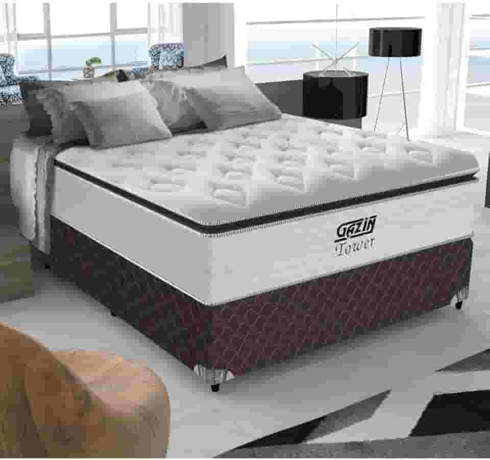 Colchao Casal Molas Ensacadas Tower Gazin 138x34x188