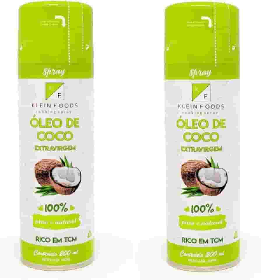Kit com 2 Óleo de Coco Extravirgem Spray 200 ml Klein Foods
