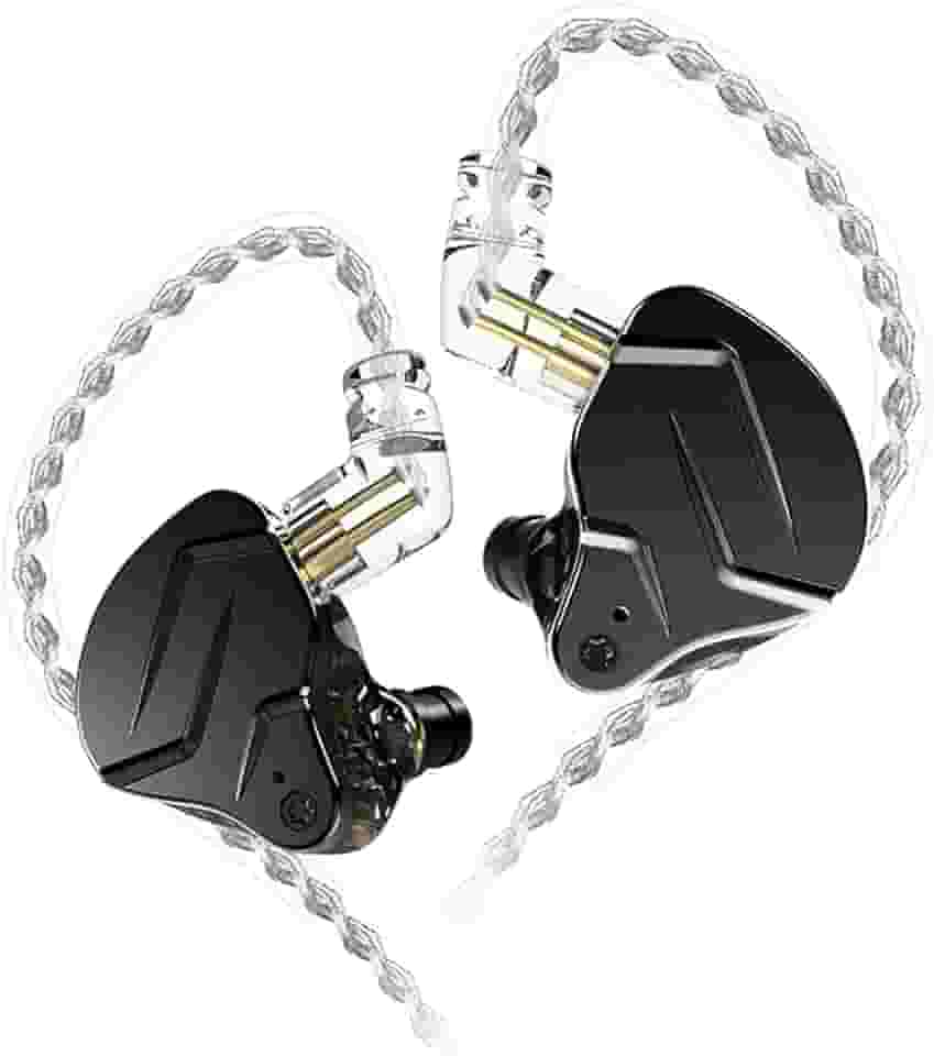 Fones de ouvido KZ ZSN Pro X em fones de ouvido Yinyoo Hybrid Dynamic Driver Balanceado Armadura Fones de ouvido Dual Driver 1DD 1BA Deep Bass Stereo Sound Ergonomic Comfortável (sem microfone, preto)