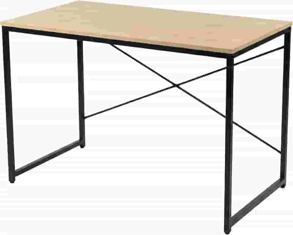 Mesa de Escritório Escrivaninha Industrial Reforçada com Estrutura em Metal MDF Home Office Duoffice DuoDesk120x60 (Madeira)