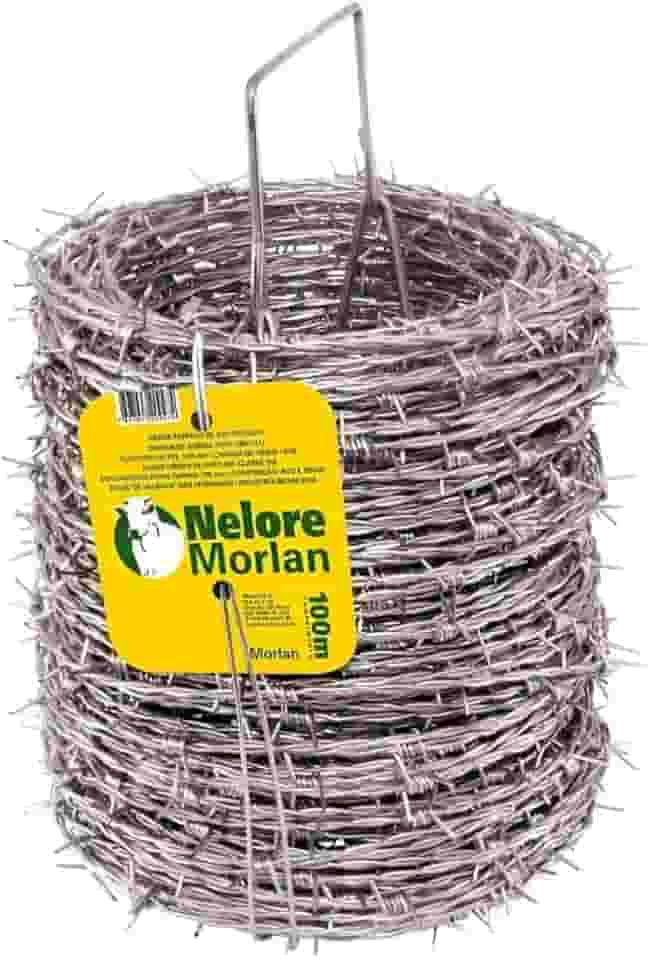 Arame Farpado Galvanizado Nelore 100 Metros Fio 1,60mm Para Cercas Rurais
