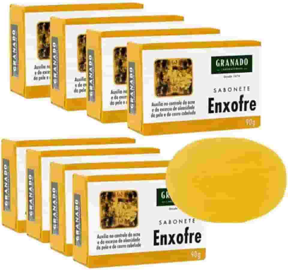 Kit C/8 Sabonetes Em Barra 90g Enxofre Para Acne Granado