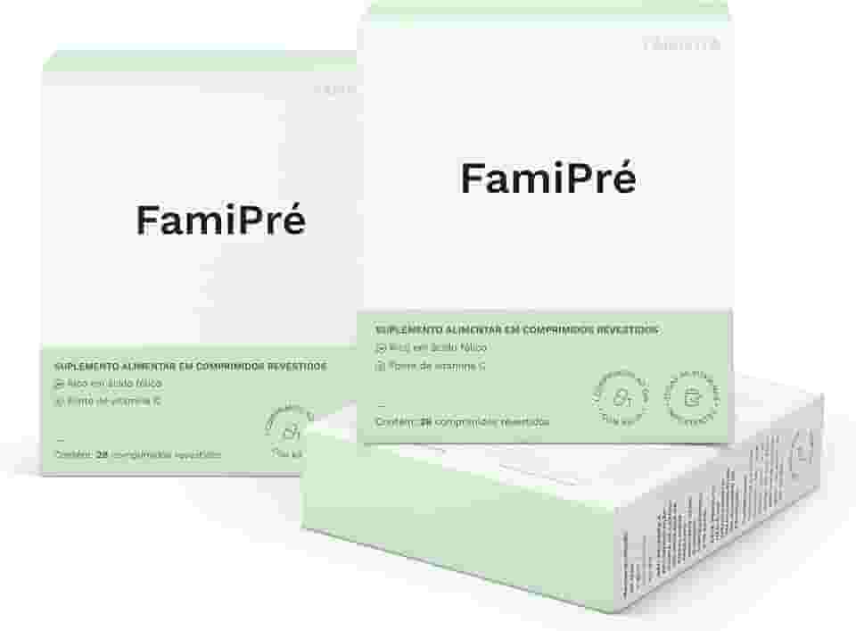 FamiPré - Com ácido fólico como metilfolato e outras vitaminas para mulheres na pré-concepção (12 Semanas)