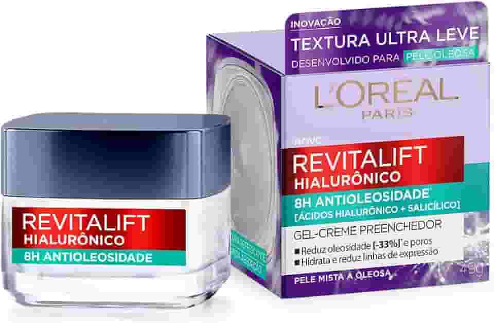 L’Oréal Paris Gel Creme Hidratante Antioleosidade L'Oréal Paris Revitalif Hialurônico 49G