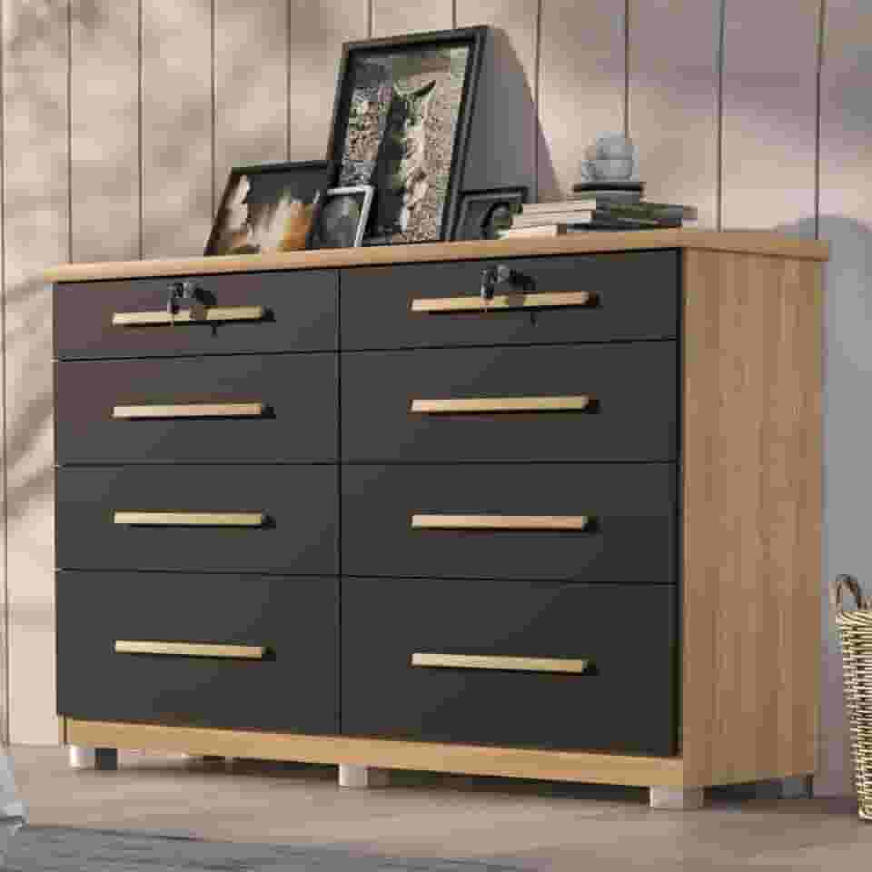 Comoda Monza 8 Gav Com Pés Teka/onix