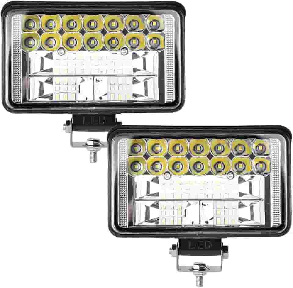 Par Farol De Milha Led 144w Retangular Bivolt Truck Potente
