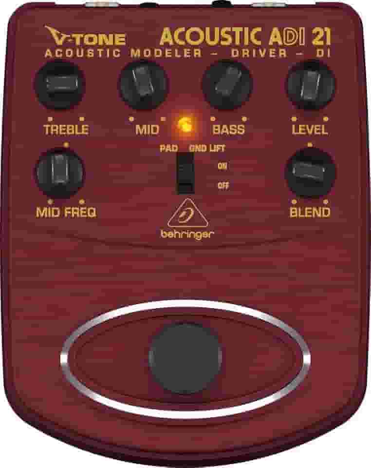 Pedal modelador para violão Behringer ADI21 V-Tone Acoustic Driver DI