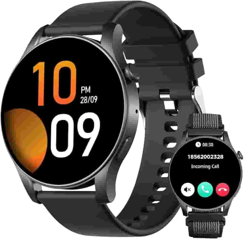 Relogio Smartwatch Feminino e Masculino Unissex 1,43" AMOLED Touchscreen, Bluetooth Atender/Fazer, IP67 à Prova d'Água, 100+ Modos, Fitness e Sono, Relógio Inteligente Smartwatches para Android iOS
