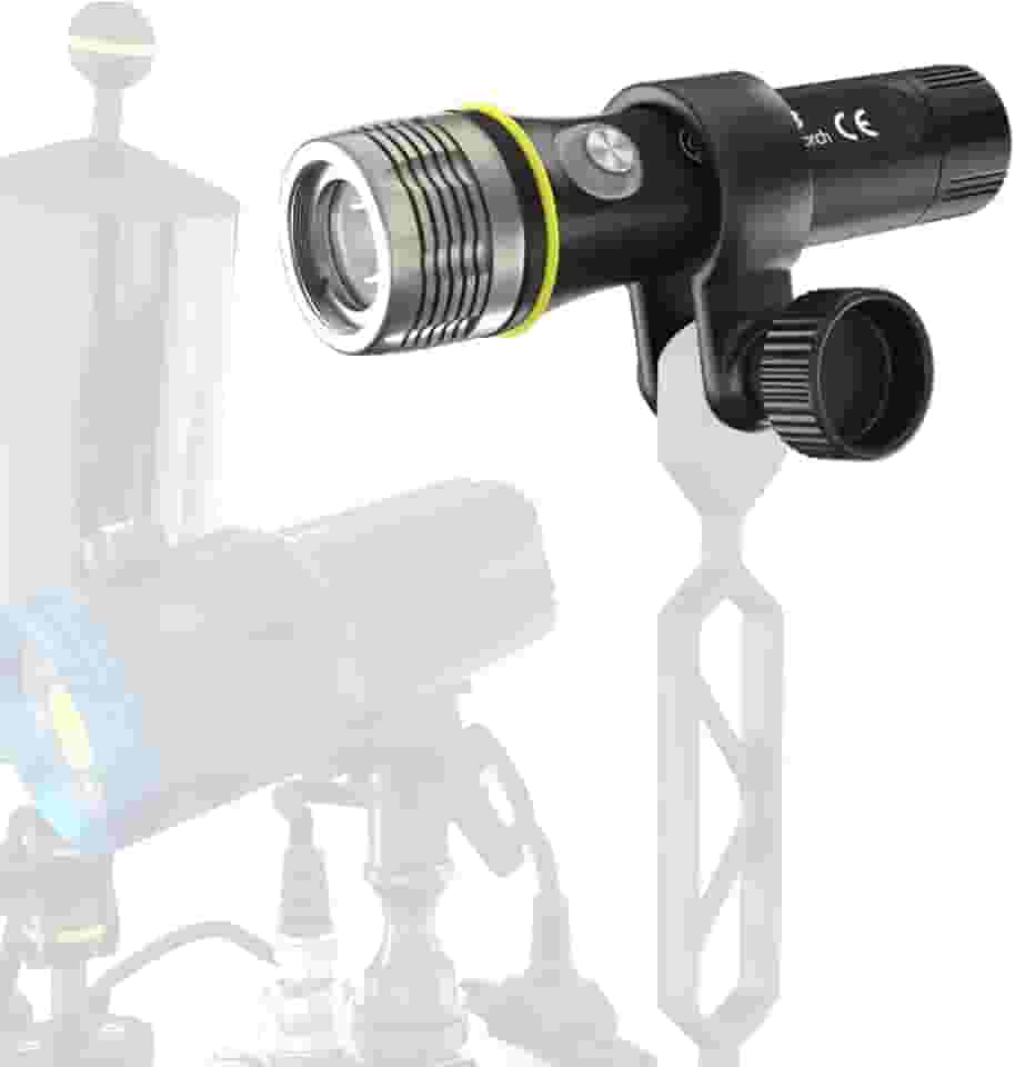 Lanterna de mergulho MK-03 100 m/325 pés debaixo d'água 1000 lúmens, lanterna de mergulho com laser, 3 modos subaquáticos IPX8 à prova d'água para esportes ao ar livre debaixo d'água