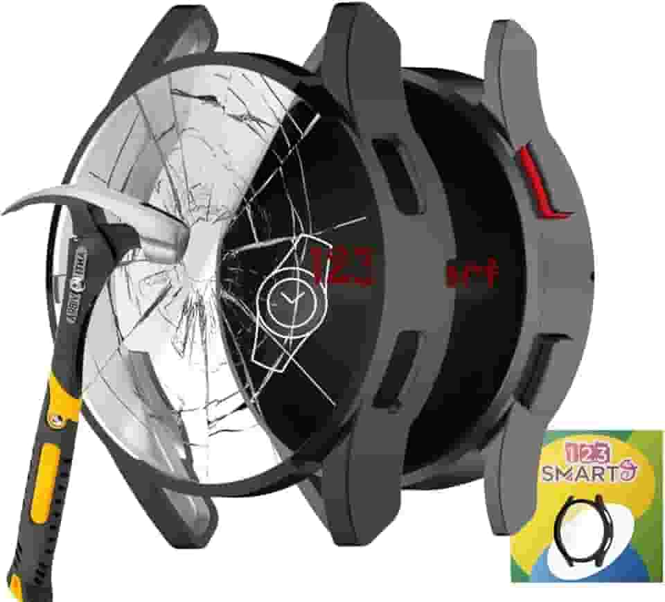 Capa Case Bumper com Película de Vidro Embutida marca 123smart Para Galaxy Watch 4 Watch4 Watch 4 44mm SM-R870 R875 R15 R900 LTE