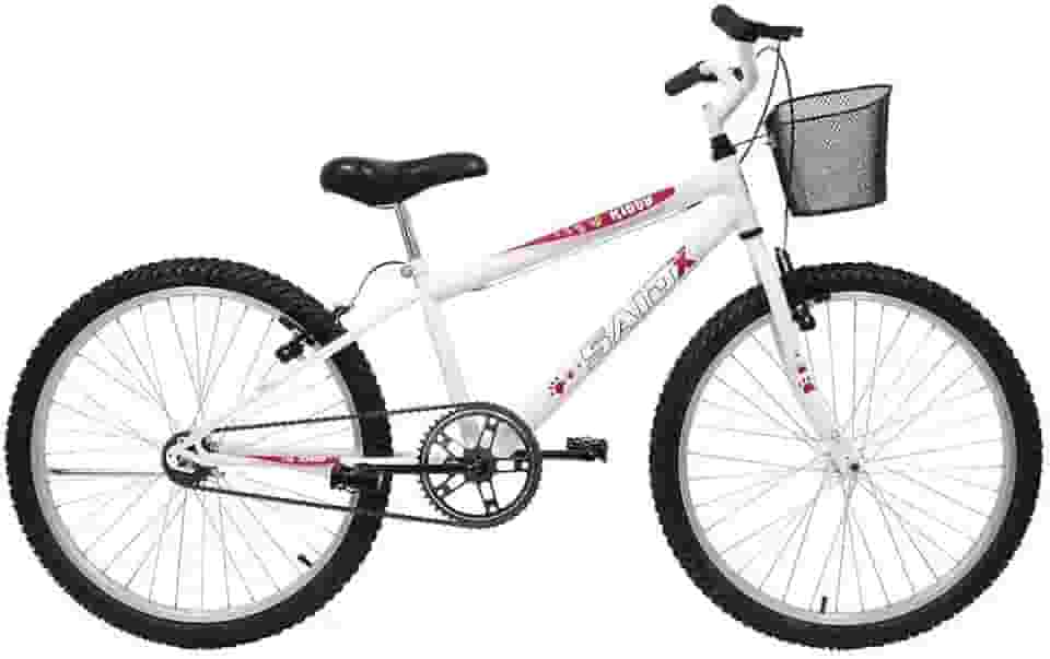 Bicicleta Aro 24 Bike Sem Marchas Feminina e Masculina Saidx Premium, Quadro em Aço, Freio V-Brake