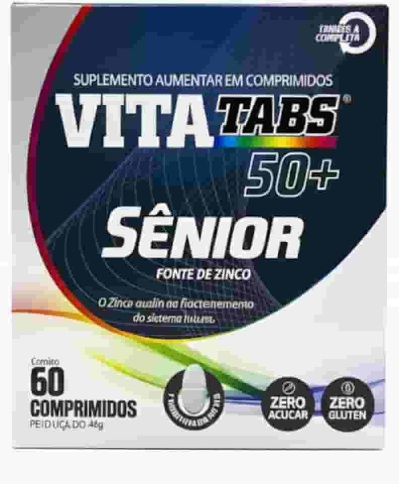 Vitatabs Senior 60 Comprimidos Suplemento Multivitamínico Para Adultos Com Vitaminas E Minerais Uso Diário