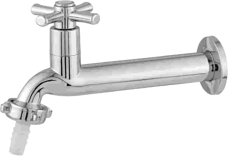 Torneira Para Cozinha Tanque Longa Parede 1/4 De Volta C/Bico 3/4