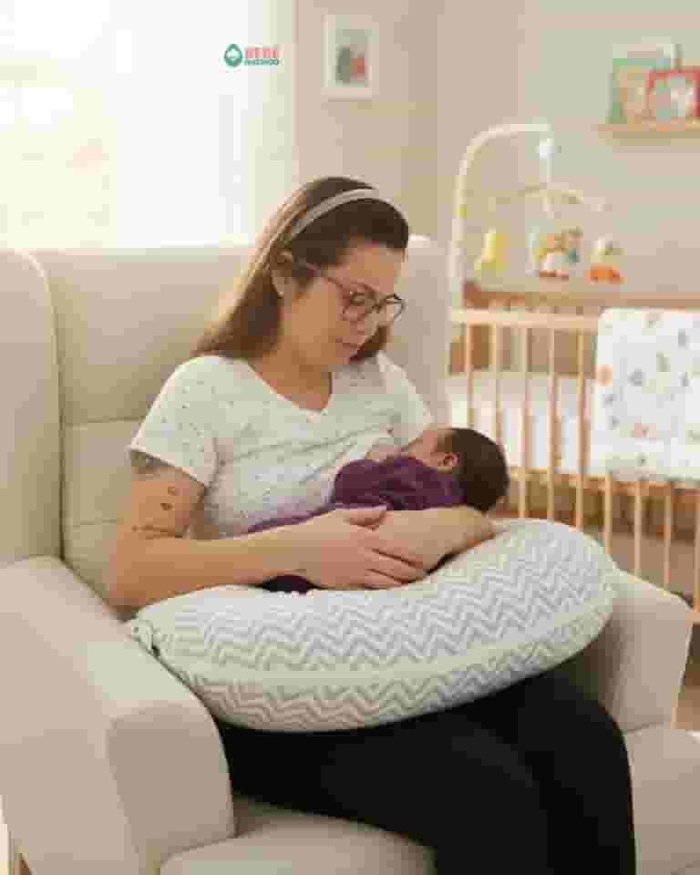 ALMOFADA DE AMAMENTAR CHEVRON CINZA - BEM FIRME!!!! BEBÊ QUERIDO