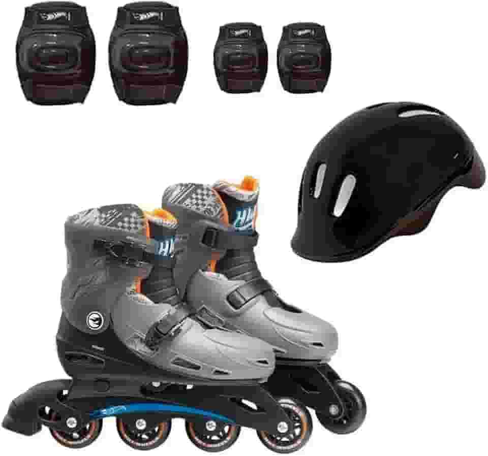 Patins Hot Wheels Ajustável 37 a 40 com Acessórios Fun