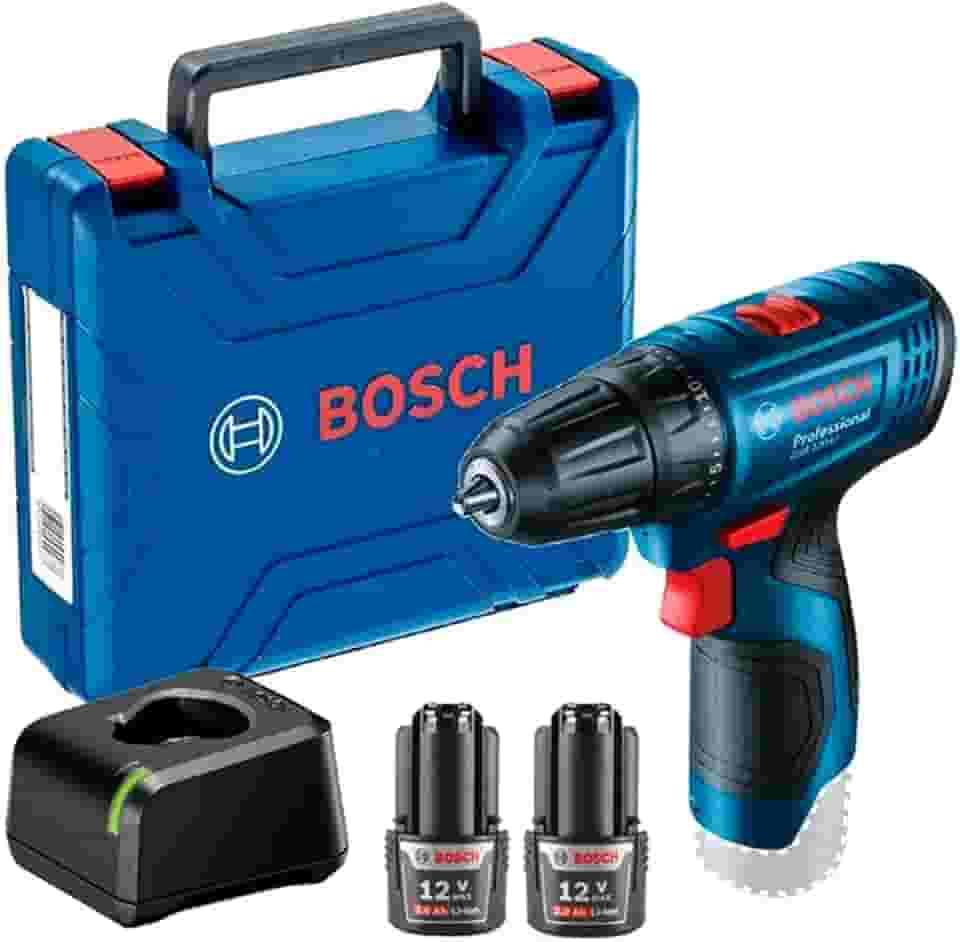 Bosch Parafusadeira Furadeira GSR 120-LI 12V com 2 baterias, 1 carregador e maleta