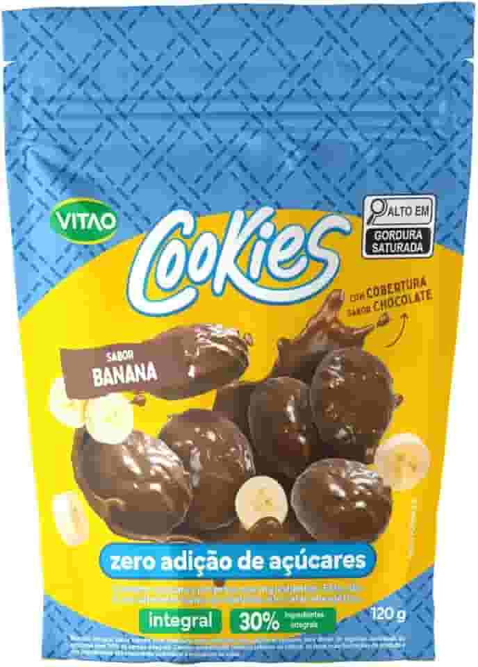 Vitao Cookies Zero Banana Cobertura Chocolate 150G